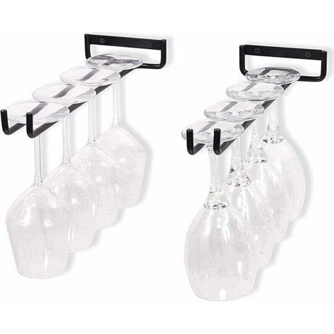 Lot de 2 Support de Verre Porte-Verres Suspendu pour Verre à Vin, Verre à Bière30cm (1/5)