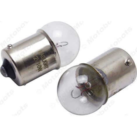 Car taillight and brake light 12V/10W 1156 BA15S P21W G18 flat-pin halogen bulb, warm white light (10 bulbs) (1/4)