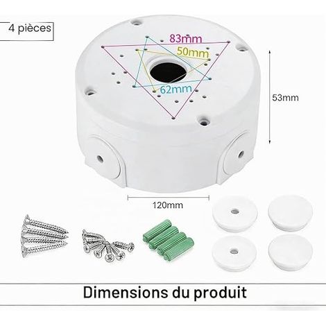Camera Junction Box, ABS Connection Mount, Deep Base Home, Office School (1/4)