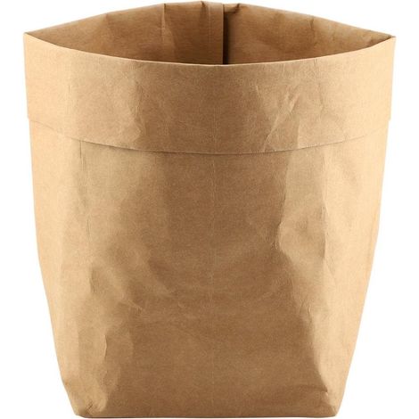 Sacchetto di carta kraft lavabile – 25x25x40 cm – marrone – per riporre oggetti – vasi di fiori / biancheria / frutta / giocattoli