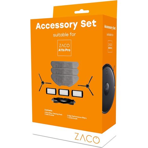 Zubehörset Staubsaugerroboter Zaco A11S Pro Filter Bürsten (1/2)