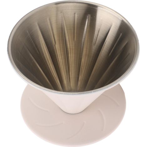 Caffettiera a filtro, moderna, facile da pulire, in acciaio inox 304, ideale per l'ufficio (dimensioni: da 2 a 4 tazze)