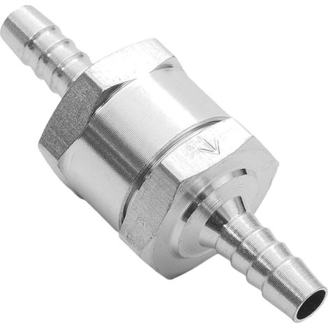 Clapet Anti-Retour Carburant 8mm en Aluminium, Valve Unidirectionnelle Essence/Diesel Basse Pression (1/5)