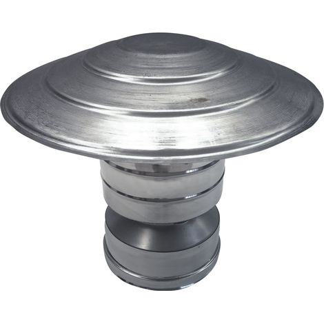 Canna fumaria parete doppia coibentata inox terminale cappello cinese   dn 80/130