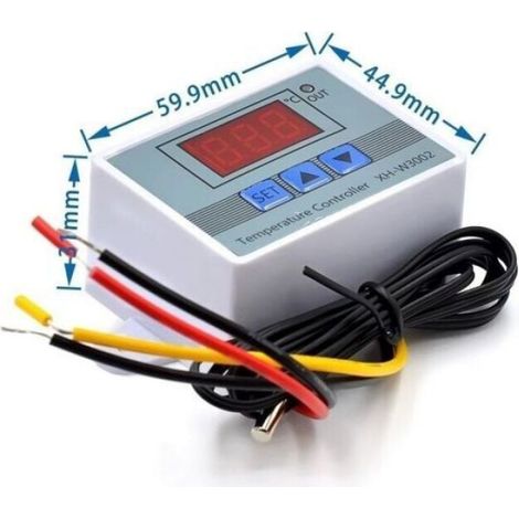 Régulateur de température numérique Thermostat Micro-Ordinateur - Module de Commutation,avec Sonde Étanche 10A 110‑220V 1500W AC 2 (1/4)