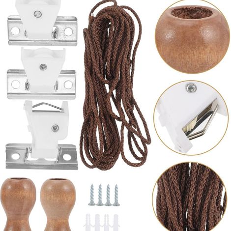 Retail Roman blind/roller blind set with 3-meter hemp rope + complete set of accessories and home DIY curtain tool kit (1/5)