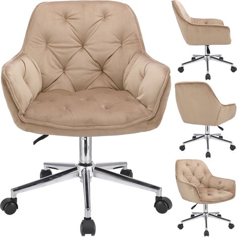 Poltrona beige LARGO su piede argento