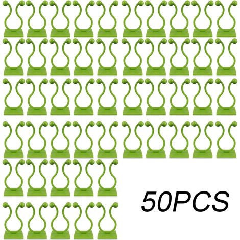 Lot de 50 supports pour plantes grimpantes, clips auto-adhésifs, fixations murales pour plantes grimpantes, crochets de support, tuteurs, supports muraux pour plantes (1/5)