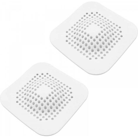 2 pièces Filtre Baignoire Cheveux Filtre Évier en Silicone Filtre Attrape Cheveux Douche,Filtre Evier de Cuisine avec Ventouse,pour évier de Cuisine,Salle de Bain,( Blanc) (1/5)
