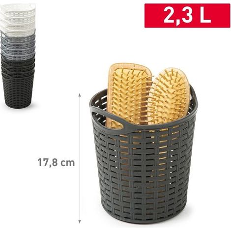 1 Pezzo Cesta Multiuso Tonda Tipo Rattan 2,3 Litri 17,8 cm 3 Colori Disponibili (1/2)