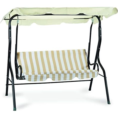 Garden Friend Dondolo in acciaio 170x113x156h cm 3 posti beige