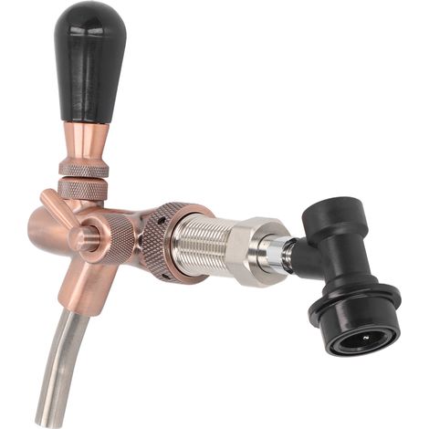 Robinet à Bière Laiton Acier Inoxydable G5/8 avec Raccord Rapide Réglable Bronze Rouge (1/5)