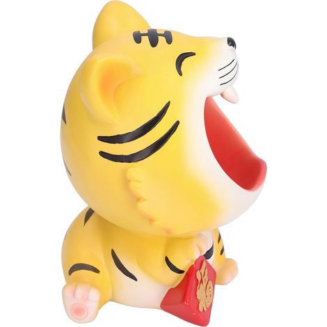 Lot porte-bonheur tigre du Nouvel An, décoration porte-clés bonbons, plateau de rangement pour meubles, présentoir à bijoux, cadeau de fête. (1/5)