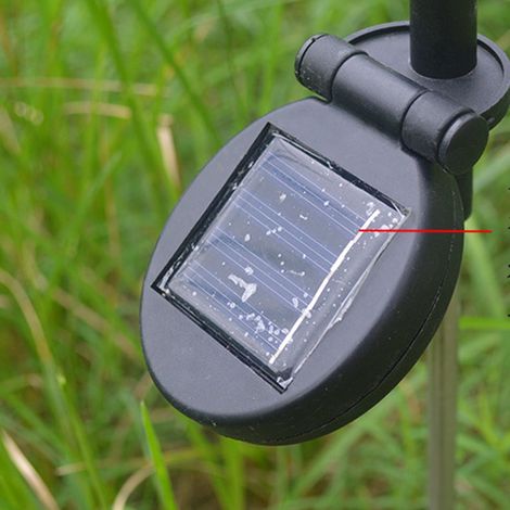 Lanterne Solaire À 4 Têtes - Lampe De Jardin Extérieure Avec Fleurs - Hauteur 80 Cm - Batterie Rechargeable 300 Mah - 4 Led Blanches (1/5)