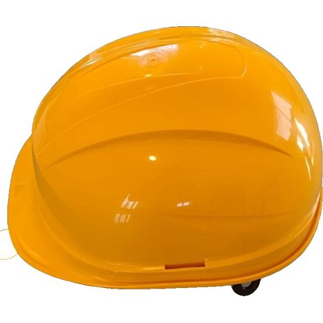Elmetto caschetto casco di protezione per lavoro cantiere muratore giallo in ABS (1/5)