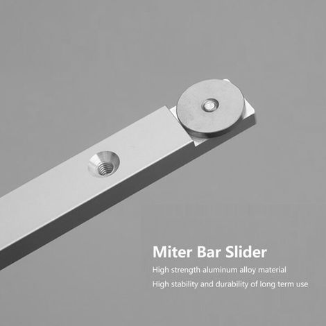 Guide de coupe d'onglet glissant pour scie circulaire sur table 300mm en alliage d'aluminium avec barre coulissante et jauge (1/4)