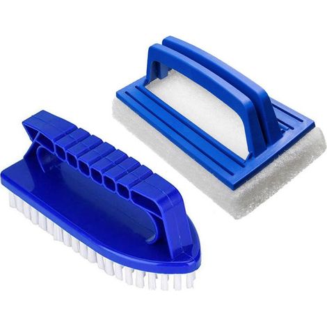 spazzole in plastica per la pulizia di rivestimenti per piscine, spazzole in spugna per piscine, spazzole per la pulizia di piscine, spa, vasche da bagno e pareti. (1/5)