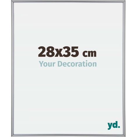 yd. - Cadre photo 28x35 - Argent Brillant - Plastique - Annecy