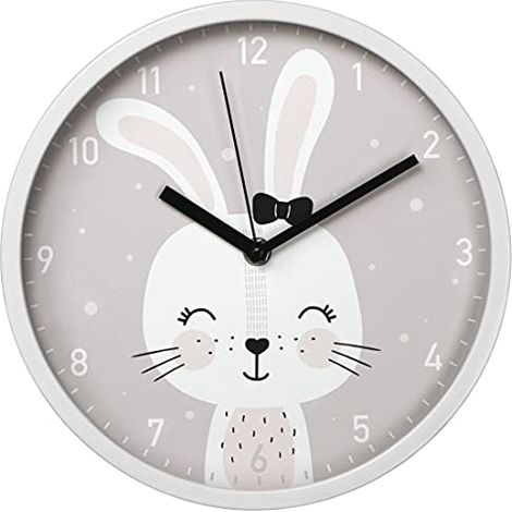 HORLOGE MURALE POUR ENFANT ''LOVELY BUNNY'', Ø 25 CM, SILENCIEUSE HAMA 00186428 (1/5)