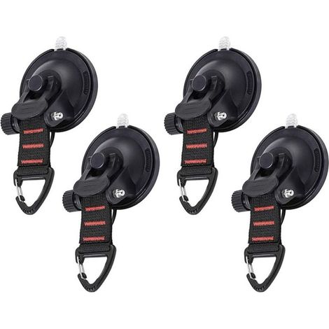 4 PCS Ancre à Ventouse Fixation du Crochet d'Arrimage Ventouses d'ancrage Lavables,Multi-usages pour Voiture Auvent Latéral Bateau Camping Bâche NPTERBL (1/5)