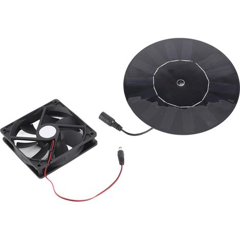 Ventilateur solaire 5W pour poulailler, grange et niche chien chat, extraction d'air, panneau monocristallin, ventilation ferme (1/5)