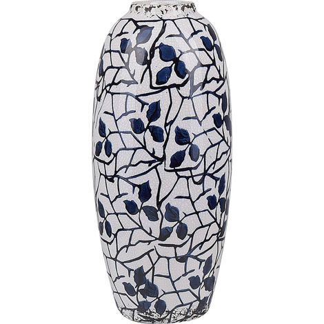 Blumenvase MUTILENE Steinzeug 25 cm Weiß