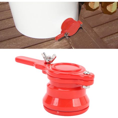 Grifo de plástico hermético para miel, 2 unidades, rojo, para extractores de miel y equipos de apicultura. (1/5)