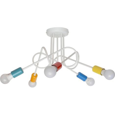 Helam OXFORD Plafonnier semi-encastré à bras multiples Blanc, Multicolore 50 cm