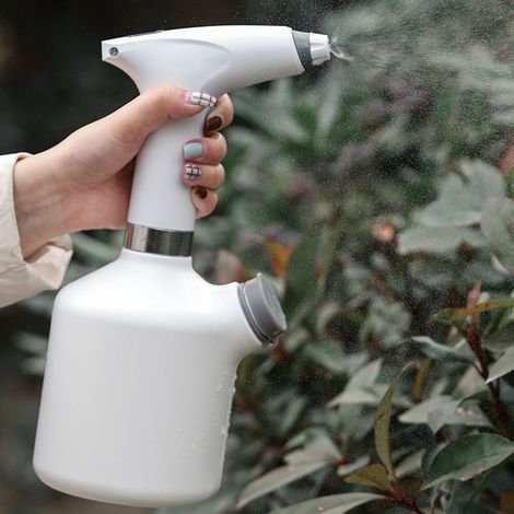 Pulvérisateur électrique pour usage domestique, flacon automatique de 1 litre avec 2 modes de pulvérisation pour plantes d'intérieur et d'extérieur. (1/5)