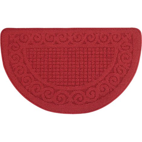 Tapis De Seuil Demi-Lune - 40 x 60 cm - Fibres Polyester Absorbantes - Antidérapant - Pour Entrée Extérieure Ou Intérieure - 1 Pièce (1/5)
