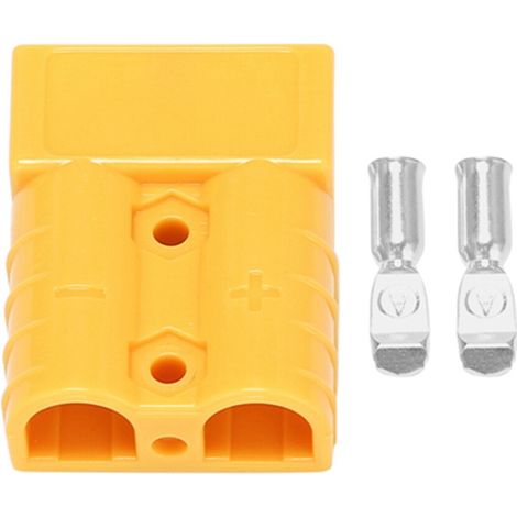 Connecteur de type Anderson, bornes et fiche jaunes, 50 A, 600 V (1/5)