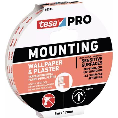 Nastro biadesivo tesa mounting pro 66743-00003 - per carta da parati ed intonachi