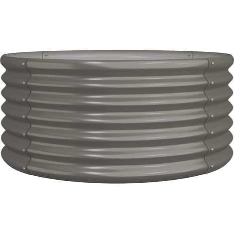Maison Exclusive - Pflanzkübel Verzinkter Stahl 80x80x36 cm Grau (1/4)