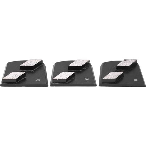 3 Pcs de Meules Diamantées Trapézoïdales Noires Grain 30 2 Dents pour Ponçage et Polissage du Béton et Verre (1/5)
