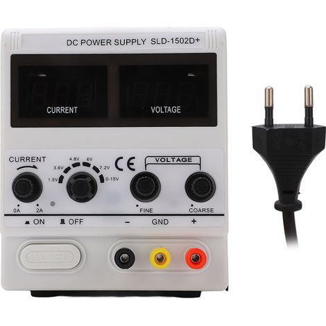 SLD-1502D+ Compteur de Puissance à Affichage Numérique, Alimentation Régulée CC Multifonction, Norme Européenne 220V CA ±10% (1/5)