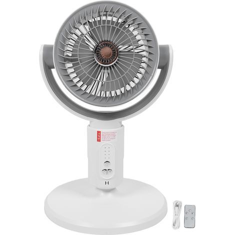 Silent pedestal fan, 4 wind speeds, 8-hour timer, adjustable height, air circulation, floor desk, oscillating with remote control (1/5)