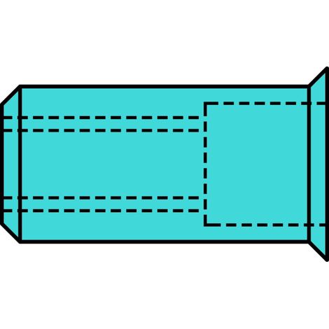 GESIPA écrou aveugle tige de rivet d x l 7 x 12,5 mm M5 tête plate acier inoxydable - 1433728 (1/2)