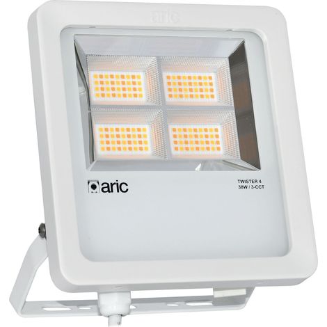 TWISTER 4 blanc 38W 3CCT IP66 IK08 2200K/3000K/4000K 5890lm 90° 50000h ARIC 51921 (1/5)