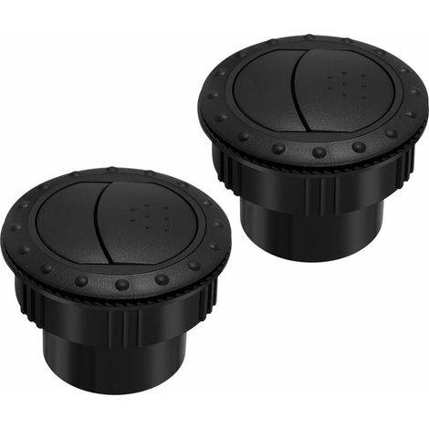 Chauffage intérieur de voiture 60 mm - Couverture de ventilation - Pour tableau de bord - Déflecteur - Toit latéral - Air Black Vent Outlet Round Louvered Dash pour remorque de camping-car (1/4)