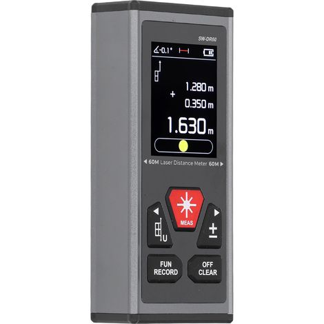 Télémètre laser double rechargeable USB, outil de mesure laser numérique multifonction haute précision SW-DR60 (1/5)