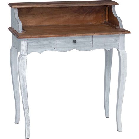 Escritorio Marrón y 80 x 40 x 92 cm Madera maciza de Caoba vidaXL
