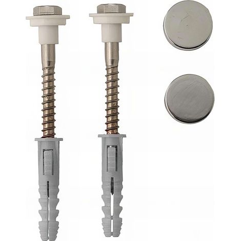 Kit fixation WC/bidet, tête hexagonale - 6 x 70 mm (1/3)