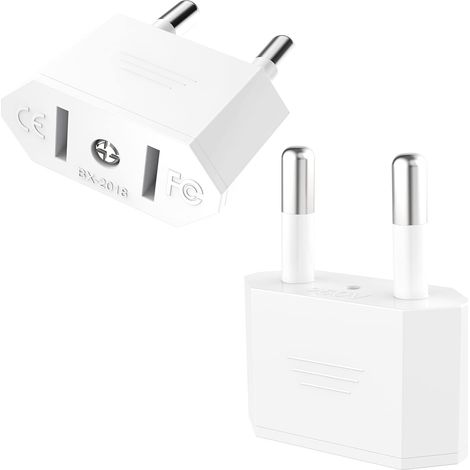 Adaptateur de prise USA vers Allemagne, lot de 2 adaptateurs US vers UE, certifié CE (1/5)
