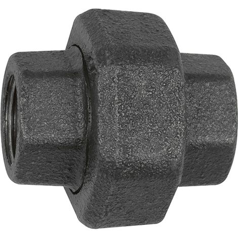 Riegler Verschraubung 330, flachdichtend, Rp 3/8, Rp 3/8, Temperg. schw. (1/2)