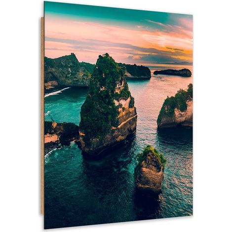 Quadro deco panel, Rocce in un oceano turchese - 60x90 (1/5)