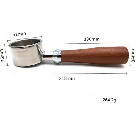 Porte-filtre sans fond pour expresso 51 mm compatible avec DeLonghi De (1/4)