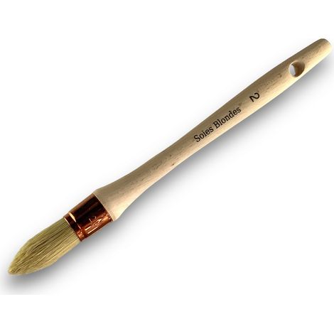 Pinceau de Pouce à rechampir Brosse ronde Soie Blanche Diamètres variés - Quantité x 1 - Soie n° 2 - Ø 21 mm
