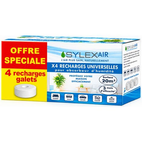 PACK SPECIAL x4 recharges galets percés 425g pour absorbeur d'humidité