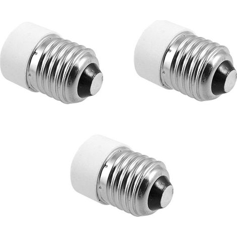 Lot de 3 adaptateur de douilles d ampoules E27 vers E14 E26 250 V 2 A (1/4)