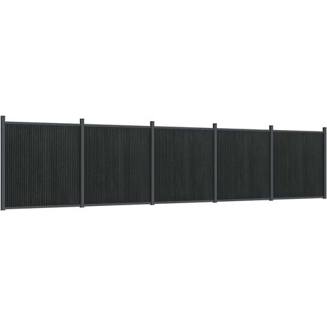Maison Exclusive - Zaunelement Grau 872x186 cm WPC (1/5)